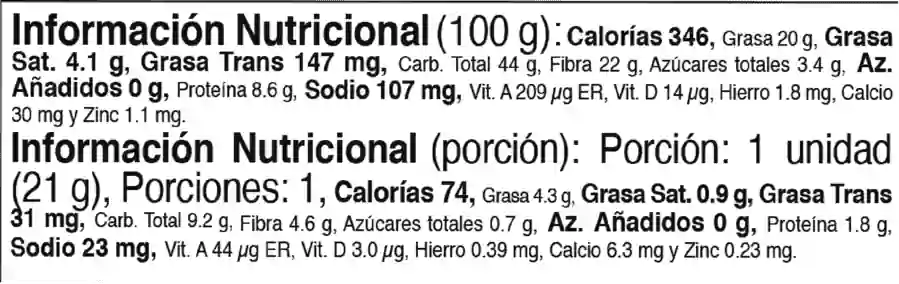 Información Nutricional Banano 1