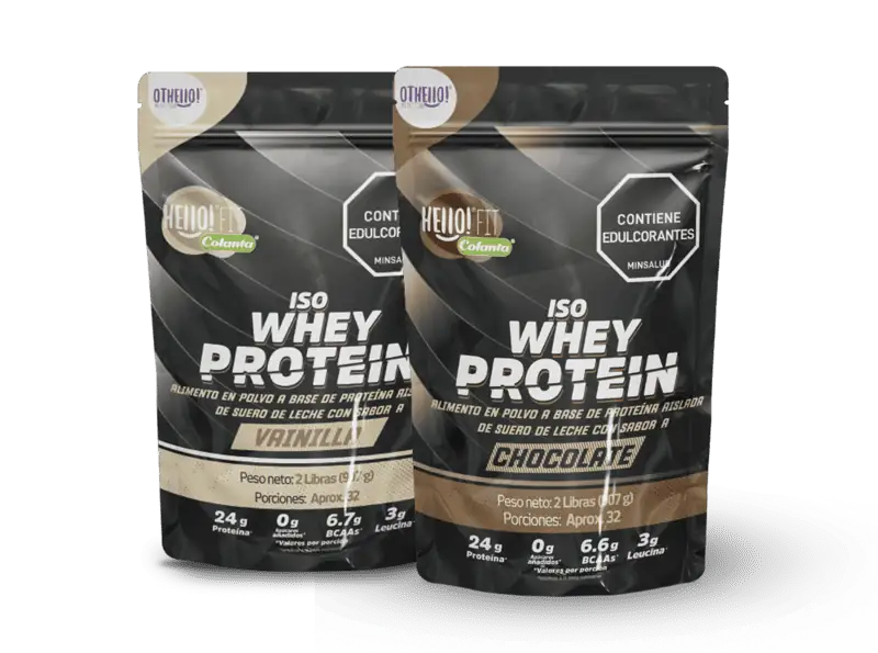 Empaques Whey Protein Chocolate y Vainilla